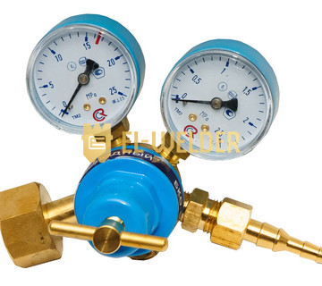 Кисневий редуктор з манометром БКО-50 (25 МПа) Точковий прилад (латунь) малий