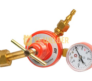 Редуктор з пропановим манометром (0,6 МПа) Точковим пристроєм (латунь)
