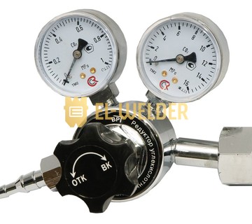 Редуктор з вуглекислотним манометром УР-6 (16 МПа) Точковий прилад (хром
