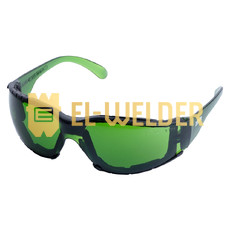 Окуляри захисні c обтюратором Zoom anti-scratch, anti-fog (зелені)